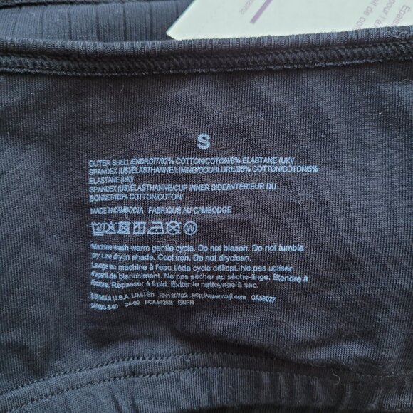 NWT Muji Women's Cotton Stretch Ribbed Cropped Bra Camisole Small - Picture 6 of 11